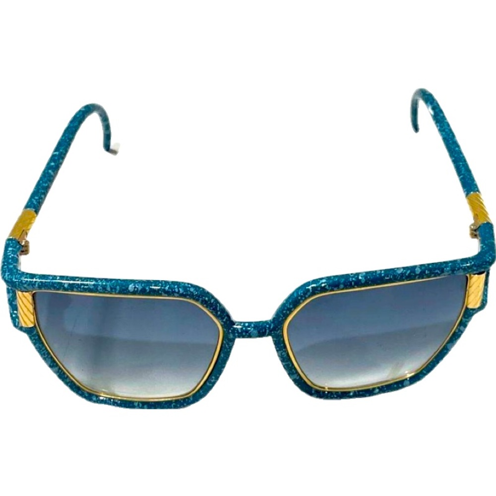 Vintage Ted Lapidus Blue/Gold Sunglasses